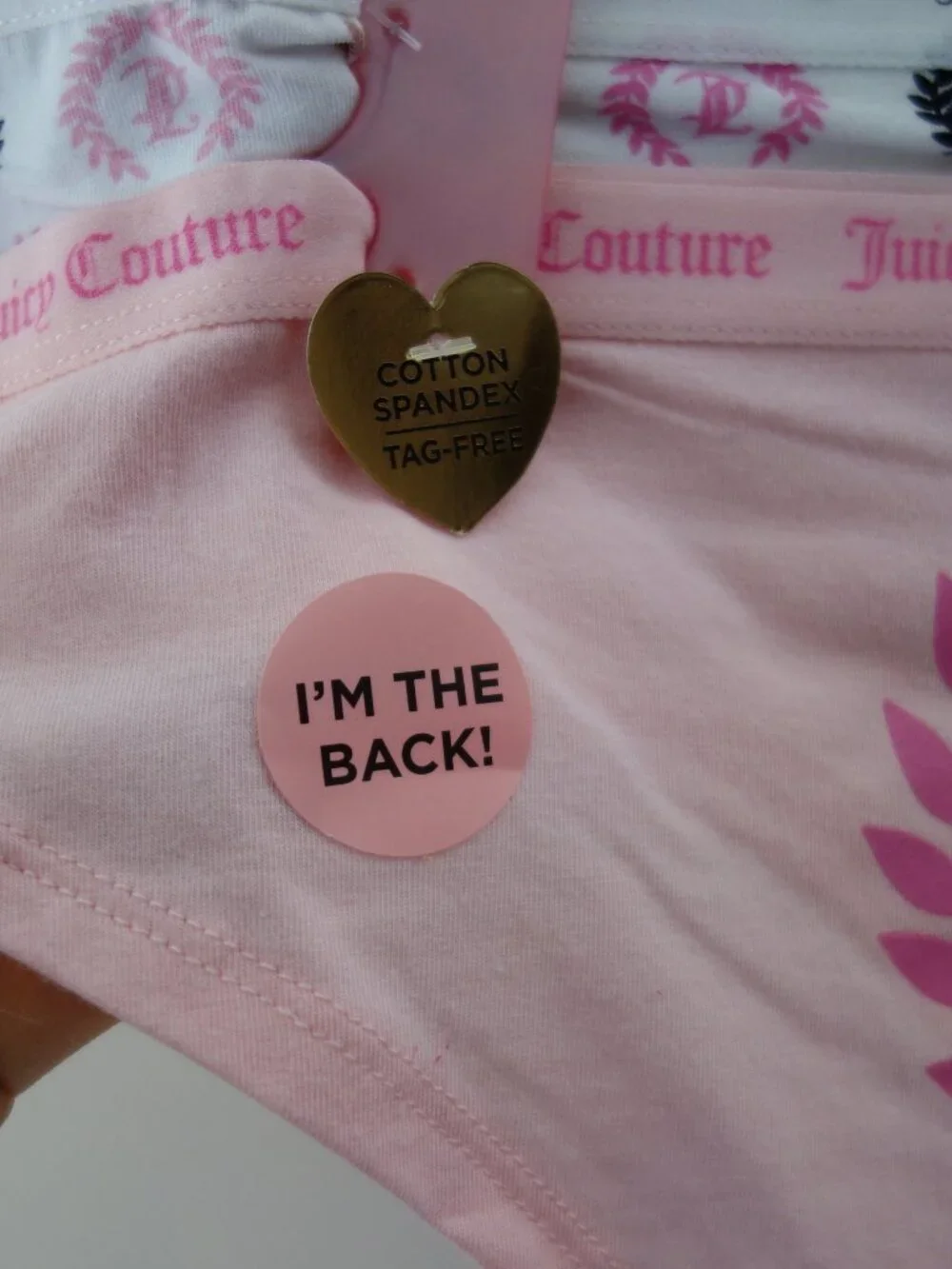 Juicy Couture 7-Pack Soft Stretchy Cotton Cheeky Panties logo (M) NWT